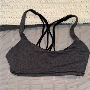 Gray Strappy Lululemon Sports Bra